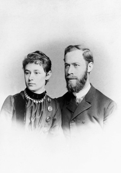 Heinrich Hertz, deutscher Physiker, mit seiner Frau Elisabeth von Unbekannt