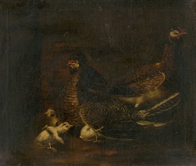 Henne mit Küken von Unbekannt