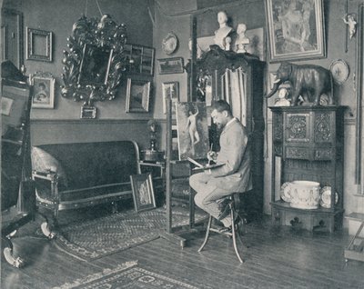 Henri Gervex in seinem Atelier, ca. 1897 von Unbekannt