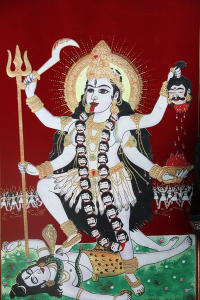 Hindu-Göttin Kali, Kathmandu, Nepal von Unbekannt
