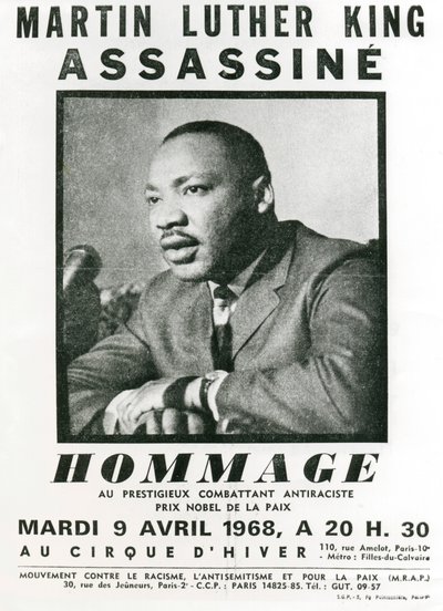 Hommage an Martin Luther King, 1968 von Unbekannt