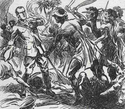 Illustration mit Sexton Blake in Penny Popular von Unbekannt