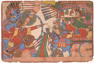 Illustration zum Mahabharata, um 1800 von Unbekannt