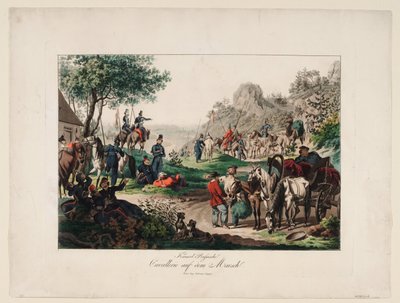 Kaiserliche russische Kavallerie auf dem Marsch von Unbekannt