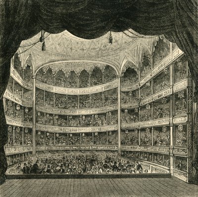 Innenraum des Drury Lane Theaters, 1804 von Unbekannt