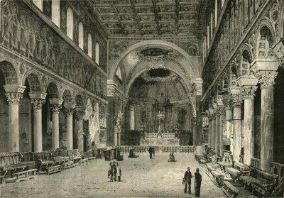 Innenraum von San Apollinare Nuovo, Ravenna, 1890 von Unbekannt