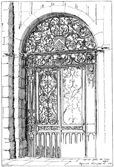 Eisentore All Souls, Oxford, 1899 von Unbekannt
