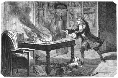 Isaac Newton, englischer Wissenschaftler und Mathematiker, 1874 von Unbekannt