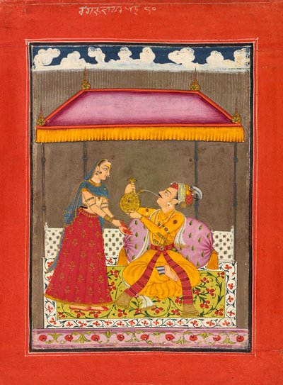 Jalandhara Ragaputra, aus einer Ragamala-Serie, ca. 1740-1750 von Unbekannt