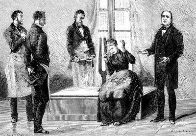 Jean Martin Charcot demonstriert Hypnose, 1879 von Unbekannt