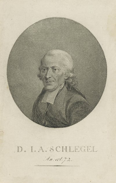 Johann Adolf Schlegel 1721-1793, um 1800 von Unbekannt