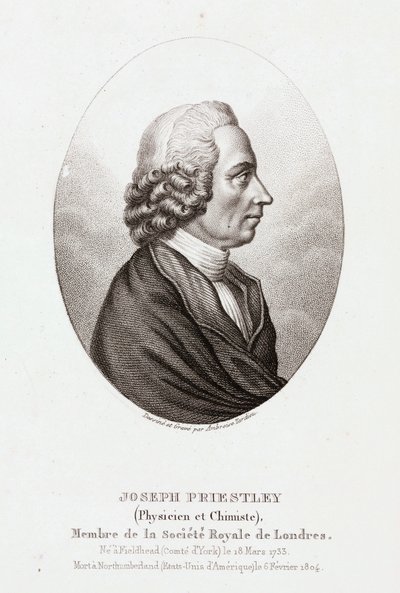 Joseph Priestley, englisch-amerikanischer Theologe und Chemiker, ca. 1780 von Unbekannt