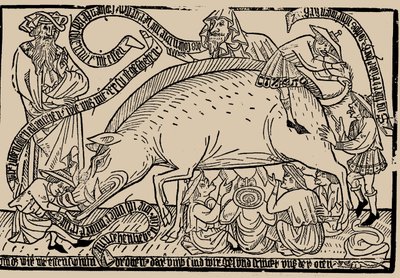 Judensau, ca. 1470 von Unbekannt