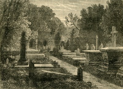 Kensal Green Friedhof, um 1876 von Unbekannt
