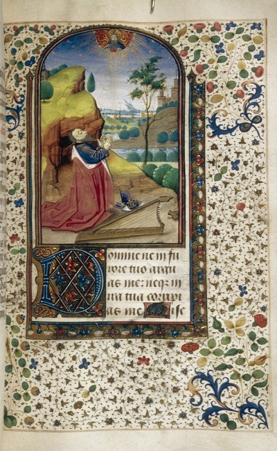 König David im Gebet Stundenbuch, 1450-1499 von Unbekannt