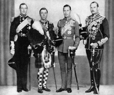 Söhne von König George V., 1933, 1936 von Unbekannt