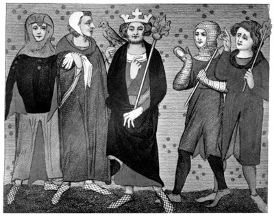 König und Hof, spätes 13.-14. Jahrhundert, 1910 von Unbekannt
