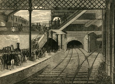 Kings Cross U-Bahn-Station im Jahr 1868, ca. 1876 von Unbekannt
