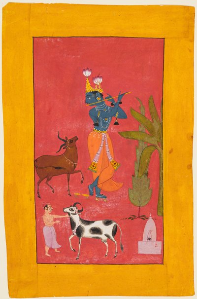 Krishna Flötenspielend, um 1675-1700 von Unbekannt