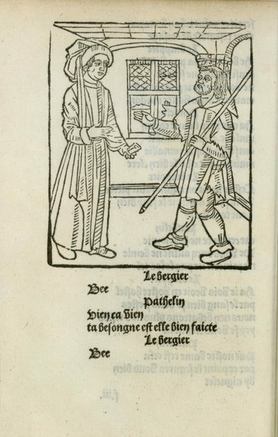 La Farce de maître Pathelin, ca. 1490 von Unbekannt