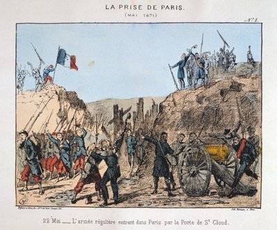Die Einnahme von Paris, 22. Mai 1871 von Unbekannt