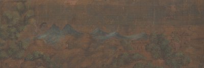 Landschaftsgemälde einer Figur in Waldlandschaft von Unbekannt