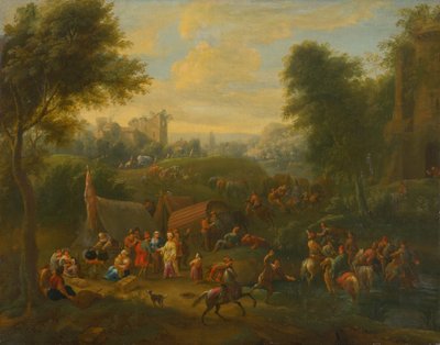 Landschaft mit figürlicher Staffage von Unbekannt