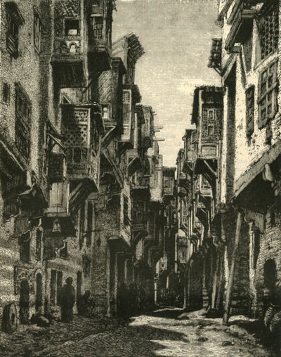 Gasse im Koptischen Viertel, Kairo, 1890 von Unbekannt