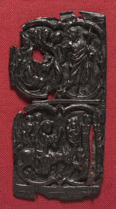Lederpaneel, um 1350-1400 von Unbekannt