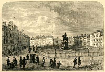 Leicester Square, um 1750, 1881 von Unbekannt