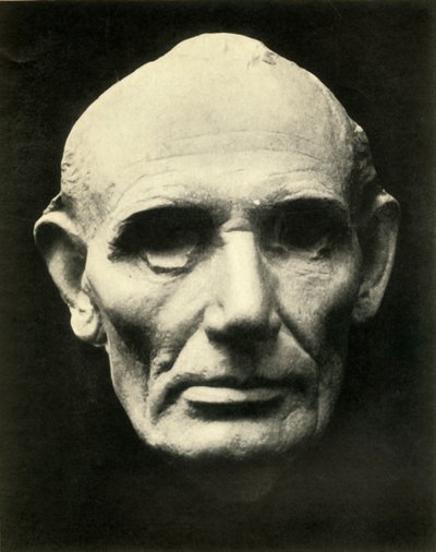 Lebensmaske von Abraham Lincoln, 1860, 1930 von Unbekannt
