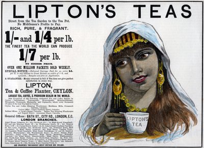 Liptons Tees Werbung, 1893 von Unbekannt