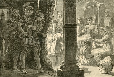Lucretia unter ihren Mägden, 1890 von Unbekannt