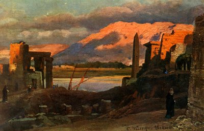 Luxor und die Berge von Theben, ca. 1918-ca. 1939 von Unbekannt