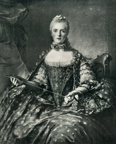 Madame Adélaïde beim Klöppeln, 1756 von Unbekannt