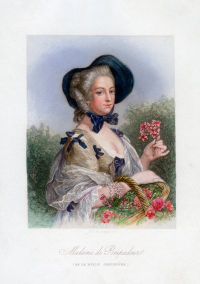 Madame de Pompadour als die schöne Gärtnerin von Unbekannt