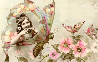 Mädchen im Schmetterling von Unbekannt