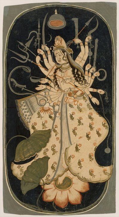 Mahadevi, die Große Göttin, ca. 1725 von Unbekannt