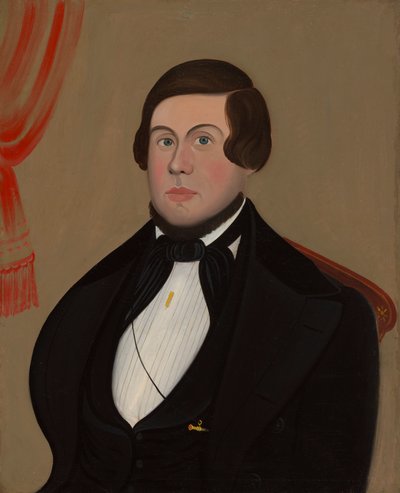 Mann mit goldenem Bleistift, um 1850 von Unbekannt