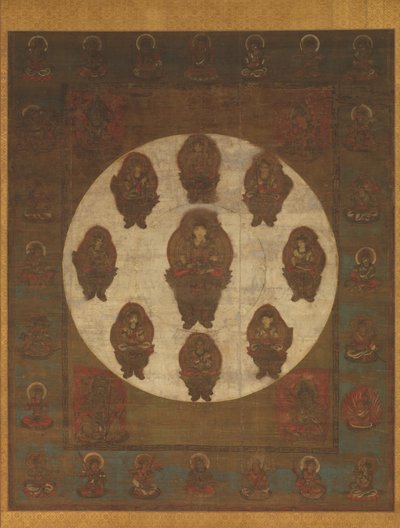 Mandala von Monju Bosatsu, 13. Jahrhundert von Unbekannt