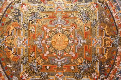 Mandala auf einem Thangka, Bhaktapur, Nepal von Unbekannt
