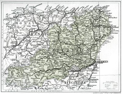 Karte von Aberdeenshire, 1924-1926 von Unbekannt