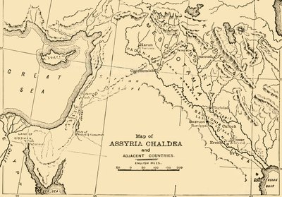 Karte von Assyrien, Chaldäa und angrenzenden Ländern, 1890 von Unbekannt