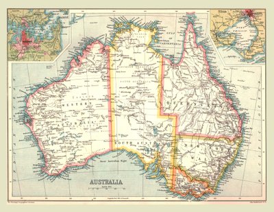 Karte von Australien, 1902 von Unbekannt