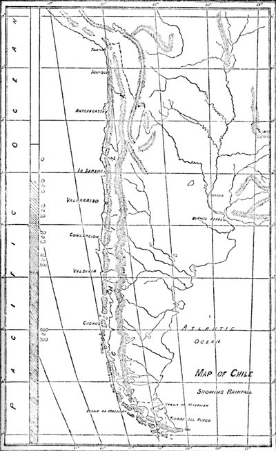 Karte von Chile, 1911 von Unbekannt