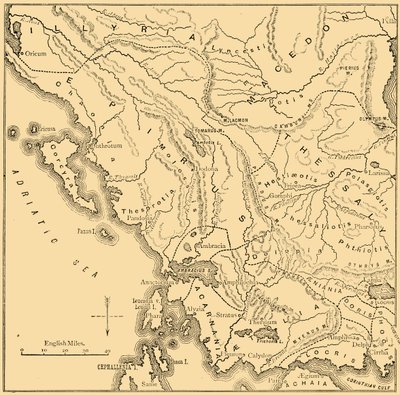 Karte von Epirus und Westgriechenland, 1890 von Unbekannt