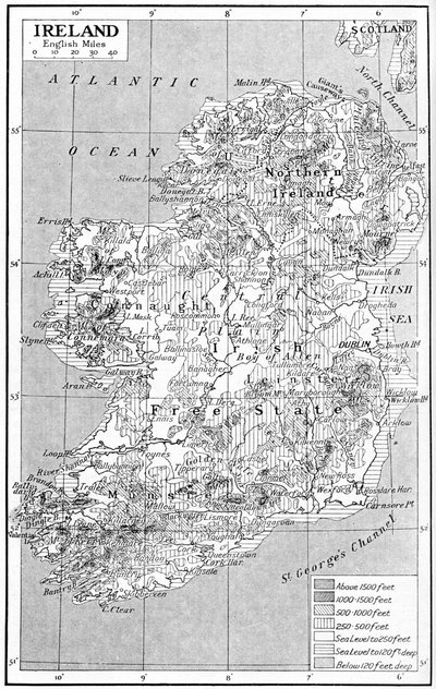Karte von Irland von Unbekannt