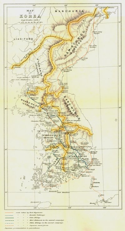 Karte von Korea, 1903 von Unbekannt