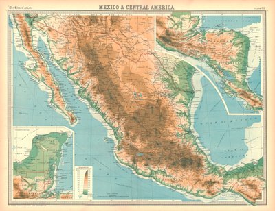 Karte von Mexiko und Mittelamerika von Unbekannt