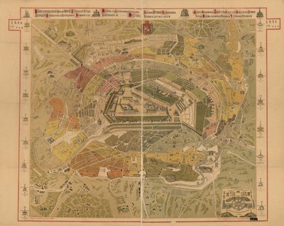 Karte von Moskau, 1881 von Unbekannt